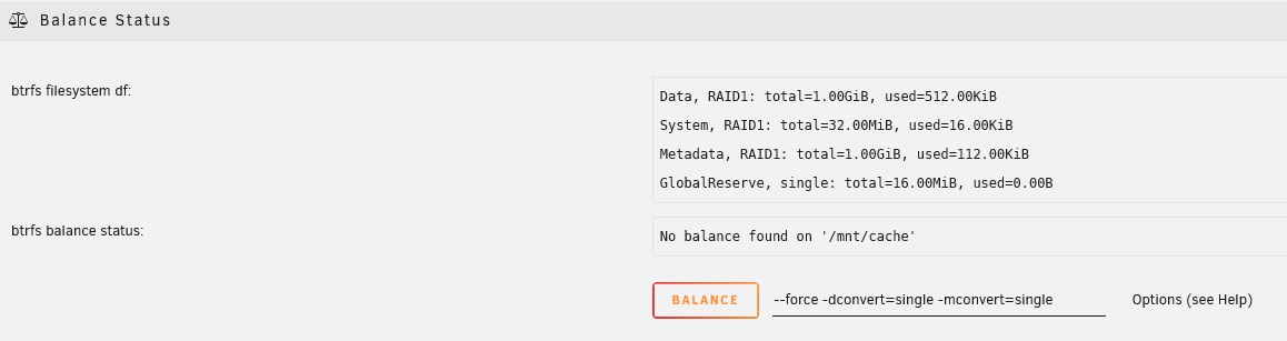 Converting from %%RAID 1|raid1%% to Single profile